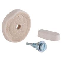 Jogo com 4 Rodas de Polimento 3" Branco Bauker