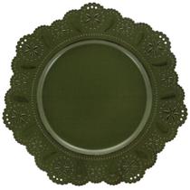 Jogo com 4 Sousplats Renda Verde Mimo Style
