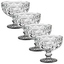 Jogo com 4 Taças de Sobremesa Diamond 300ml
