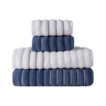 Jogo com 4 Toalhas Wave Premium 450gm Algodão 2 Banhão e 2 Rosto