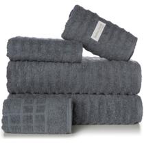 Jogo com 5 toalhas 2 banho 2 rosto 1 piso jogo de banho Fio 24/2 - CASA DA TOALHA