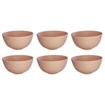 Jogo Com 6 Bowls Bambu 300ml 13,5x7cm Rosa - Lyor