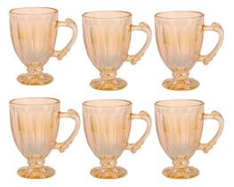 Jogo com 6 canecas roma ambar 190ml - kehome