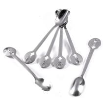 Jogo com 6 Colheres de Café Chá Aço Inox Luxo Sobremesa Talheres Prata Kiss Bugatti Jogo com 6 Colheres de Café Chá Aço Inox Luxo Sobremesa Talheres Prata Kiss Bugatti
