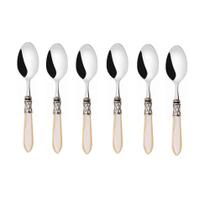 Jogo com 6 Colheres de Café Chá Inox Pérola Aladim Bugatti Jogo com 6 Colheres de Café Chá Inox Pérola Aladim Bugatti