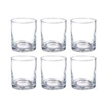 jogo com 6 Copo baixo Dia a dia cilíndrico Whisky / Bebidas em vidro 310ml 9cm Dynasty