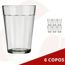 Jogo com 6 Copos Americano 190ML Clássico Padaria Bar