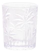 Jogo Com 6 Copos Baixo De Vidro Palm Tree 340ml Cor Transparente
