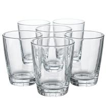 Jogo Com 6 Copos de Vidro 335ml Para Água Drinks e Sucos Jogo Com 6 Copos de Vidro 335ml Para Água Drinks e Sucos
