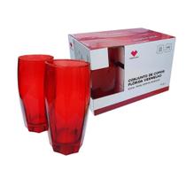 Jogo com 6 Copos de Vidro Florida 370ml Para Água, Suco ou Drinks
