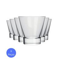 Jogo com 6 Copos de Vidro Grosso 350ml Rocks Ilhabela Robusto Sofisticado para Drinks Caipirinha Nadir