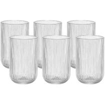 Jogo com 6 Copos de Vidro Sleek - 420ml - Mimo style