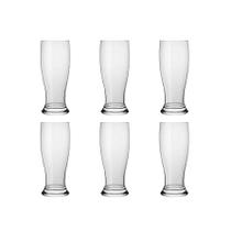 JOGO COM 6 COPOS DIA A DIA PARA CERVEJA EM VIDRO 14,5cm