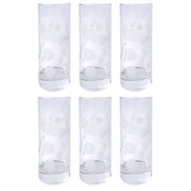 Jogo com 6 Copos Long Drink 485ml Vidro Pasabahce Estampa Geométrica