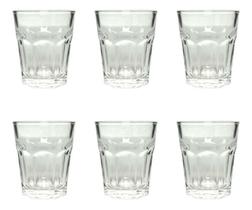 Jogo Com 6 Copos Shot Jade Em Vidro Dose Bebida Cachaça 50ml