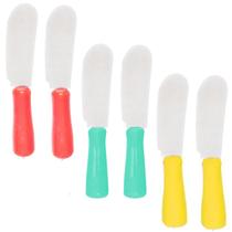 Jogo com 6 Espátula Colors em Aço Inox Pá Para Passar e Espalhar Patê Manteiga Geleia Jogo com 6 Espátula Colors em Aço Inox Pá Para Passar e Espalhar Patê Manteiga Geleia