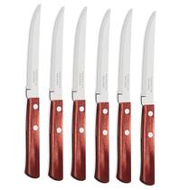 Jogo com 6 Facas Churrasco Polywood Em Aço inox Tramontina Jogo com 6 Facas Churrasco Polywood Em Aço inox Tramontina