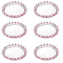 Jogo com 6 Mini Travessas/Porta Copos Cristal Coração Ø9,5cm