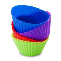 Jogo com 6 pcs forma de silicone cupcake redonda