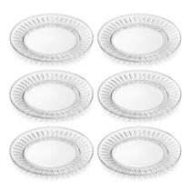 Jogo Com 6 Pratos de Sobremesa Cristal Radial Lyor Jogo Com 6 Pratos de Sobremesa Cristal Radial Lyor