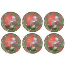 Jogo Com 6 Pratos de Sobremesa Natal Ø20cm Melamina PRODUTO SINTÉTICO. Jogo Com 6 Pratos de Sobremesa Natal Ø20cm Melamina PRODUTO SINTÉTICO.