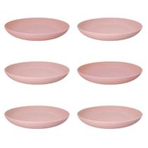 Jogo com 6 Pratos para Sobremesa Ø20cm Fibra de Bambu Jogo com 6 Pratos para Sobremesa Ø20cm Fibra de Bambu