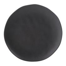 Jogo com 6 pratos raso organico preto matte 26,5cm porto brasil Jogo com 6 pratos raso organico preto matte 26,5cm porto brasil