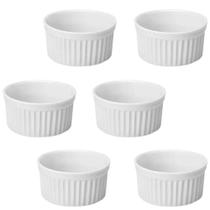Jogo com 6 Ramequins 200ml Canelados 1ª Linha - Saldão