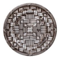 Jogo Com 6 Sousplat De Plástico Wood Marrom 36cm Royal Decor Jogo Com 6 Sousplat De Plástico Wood Marrom 36cm Royal Decor