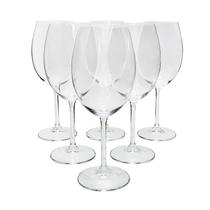 Jogo com 6 tacas bordeaux gastro cristal 580ml - bohemia