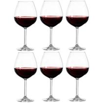 Jogo com 6 Taças Crista Bohemial para Vinho Colibri 650ml