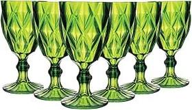 Jogo com 6 Taças de Acrílio Diamond Verde 330ml - Lyor Jogo com 6 Taças de Acrílio Diamond Verde 330ml - Lyor