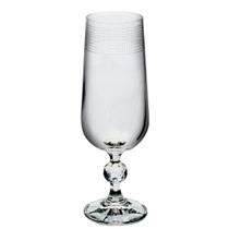 Jogo com 6 Taças de Champanhe Klaudie 180ml Lapidação Geométrica.