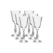 Jogo Com 6 Taças De Cristal Bohemia 185Ml Para Vinho Branco