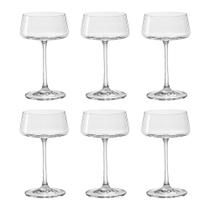 Jogo com 6 Taças de Cristal Para Cocktail 220 ml Xtra Bohemia - Bohemia Crystal