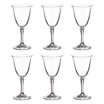 Jogo com 6 Taças De Cristal Para Vinho Branco 250 ml Linha Branta/Kleopatra Bohemia