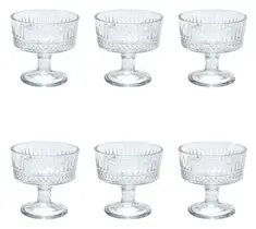 Jogo com 6 tacas de sobremesa de vidro xian 240ml - hauskraft