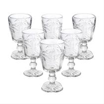 Jogo com 6 Taças de Vidro 310ml Tropical Transparente - Lyor