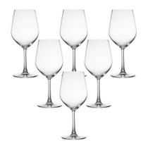 Jogo com 6 Taças de Vinho Bordeaux 590ml Puro Cristal Titânio