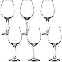 Jogo com 6 Taças de Vinho em Cristal Titânio Veneza