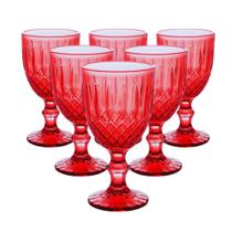 Jogo com 6 Taças Greek Vermelhas 320ml cada - Wolff Jogo com 6 Taças Greek Vermelhas 320ml cada - Wolff
