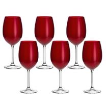 Jogo com 6 Taças Para Vinho / Degustação 600ml Rubi Cristal Bohemia Jogo com 6 Taças Para Vinho / Degustação 600ml Rubi Cristal Bohemia