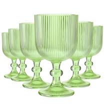 Jogo com 6 Taças Versalhes de Vidro Verde de Agua ou Suco 390ml