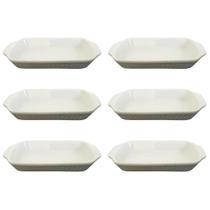 Jogo Com 6 Travessas Porcelana Para Creme Brulee Doces Patês 18x9x3cm Jogo Com 6 Travessas Porcelana Para Creme Brulee Doces Patês 18x9x3cm