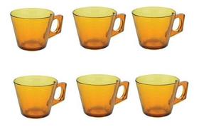 Jogo Com 6 Xícaras Ambar Café Chá Expresso Capuccino 180ml