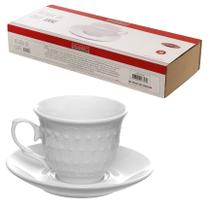 Jogo com 6 xicaras cafe anne branca 65ml - hauskraft