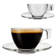 Jogo Com 6 Xícaras Com Pires para Café Astral 90ml Luxo Jogo Com 6 Xícaras Com Pires para Café Astral 90ml Luxo