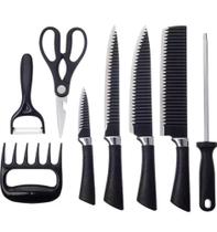 Jogo Com 8 Peças Inox Profissional Facas Para Churrasco Chef Jogo Com 8 Peças Inox Profissional Facas Para Churrasco Chef