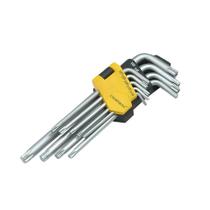 Jogo com 9 chaves torx extra longas T10 a T50 - 0440149 - Crownman