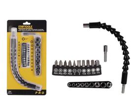 Jogo com cabo extensor flexível para parafusadeira - Startools